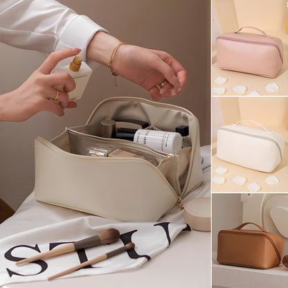 Borsa per trucchi Organizzatore da viaggio Custodia cosmetica in pelle sintetica Grande capacità