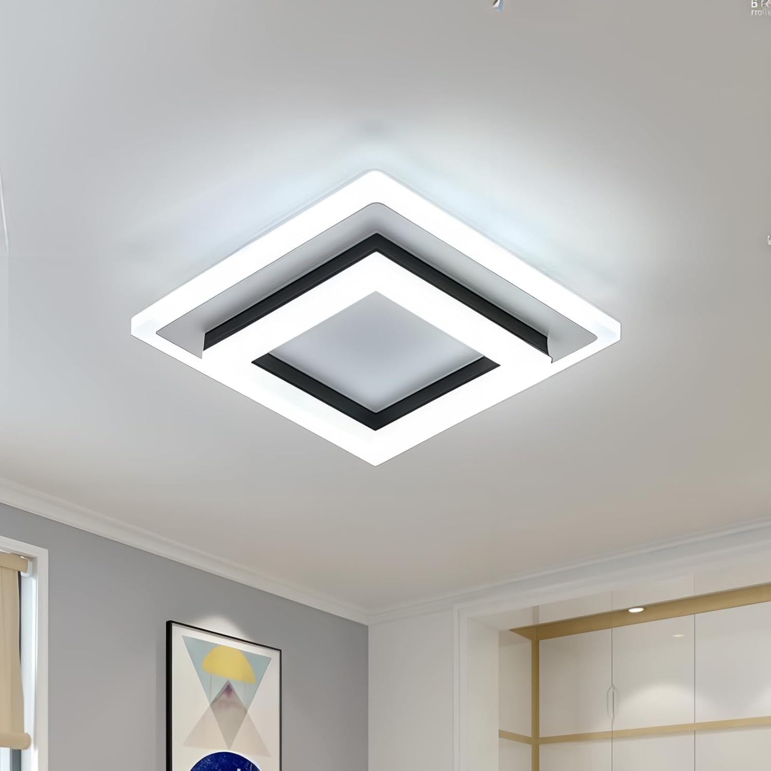Square LED Ceiling Light | Modern Flush Mount Fixture
