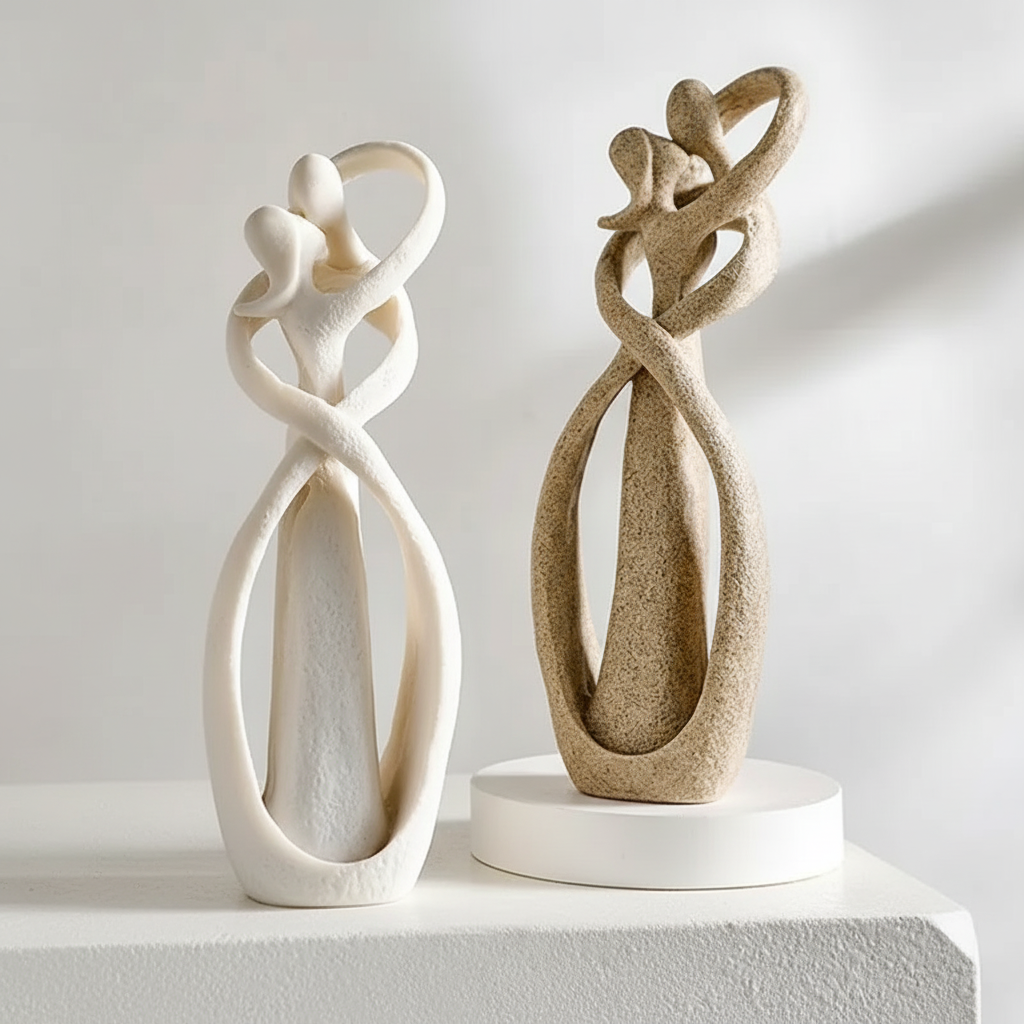 Abstract Sculpture Modern Resin Couple Figurine Home Decor