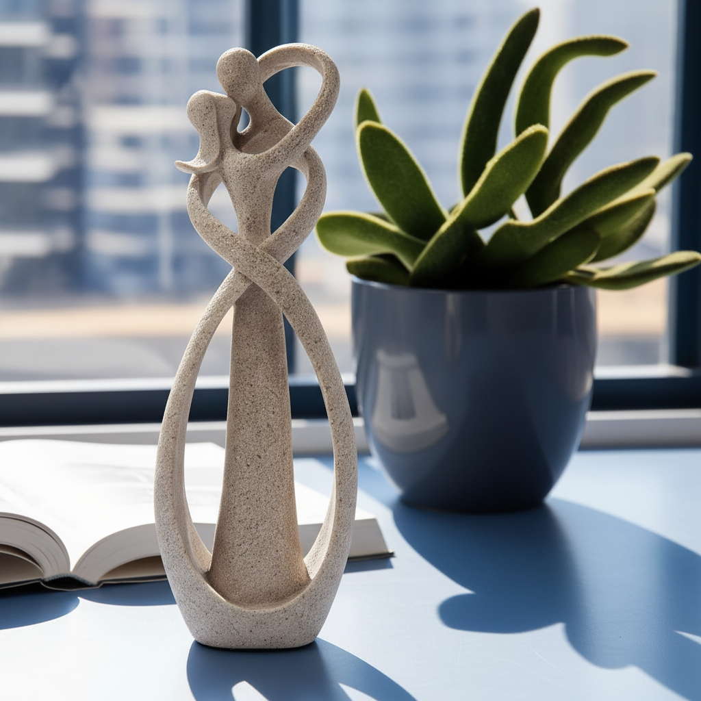 Abstract Sculpture Modern Resin Couple Figurine Home Decor