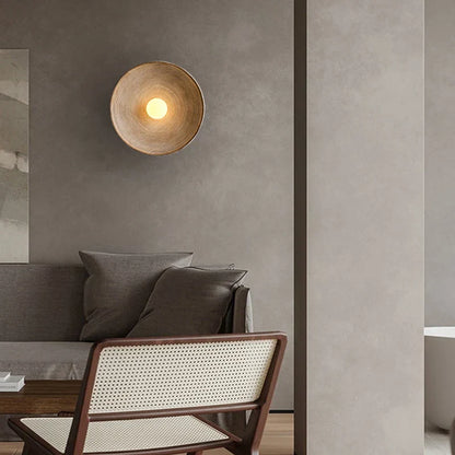 Applique da parete in legno rustico | Lampada da parete LED artigianale