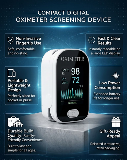 Oximeter Monitor Non Invasive Digital Screening Device