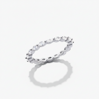 Inel suprapus geometric cu pavé din argint sterling bandă reglabilă