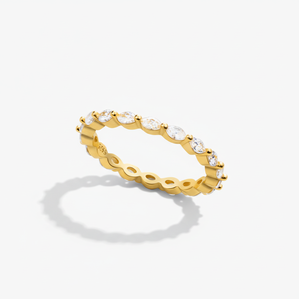 Inel suprapus geometric cu pavé din argint sterling bandă reglabilă