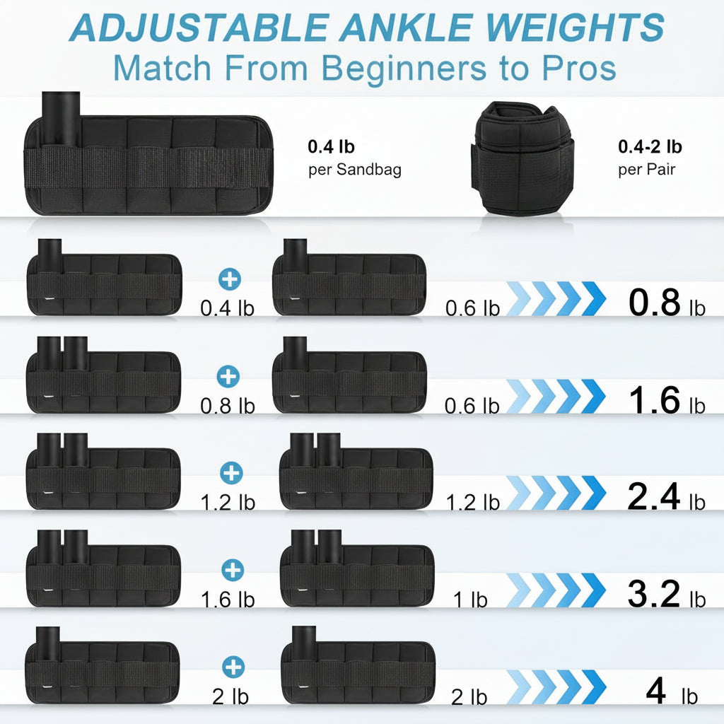 Set reglabil de greutăți pentru glezne pentru antrenamentul picioarelor și fitness