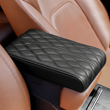 Car Armrest Cushion Memory Foam Leather Center Console Cover