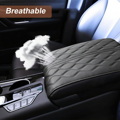 Car Armrest Cushion Memory Foam Leather Center Console Cover