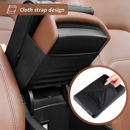 Car Armrest Cushion Memory Foam Leather Center Console Cover