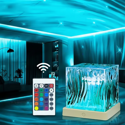 Luz Noturna LED Projetor de Cristal RGB Decoração para Quarto
