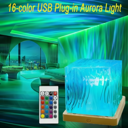 Luz Noturna LED Projetor de Cristal RGB Decoração para Quarto