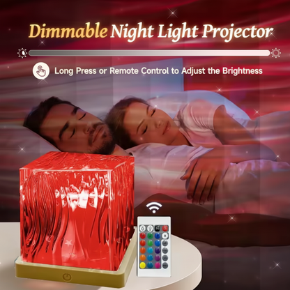 Luz Noturna LED Projetor de Cristal RGB Decoração para Quarto