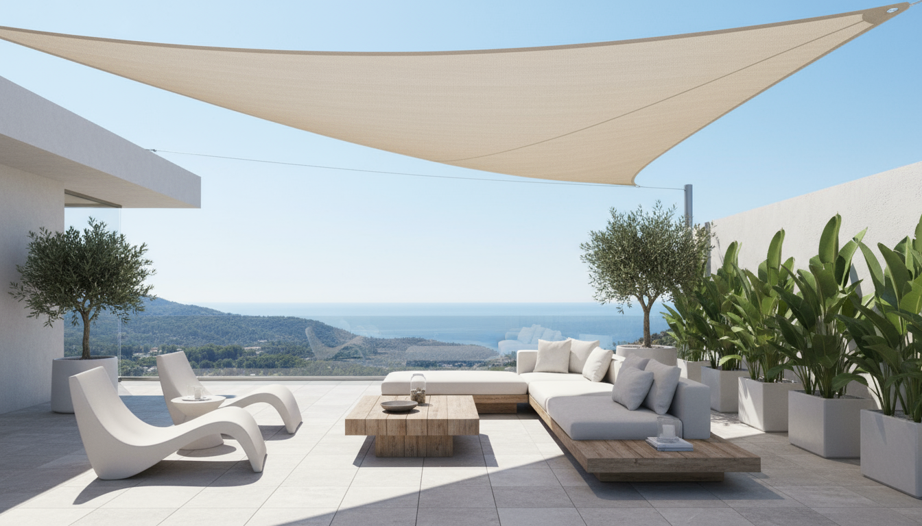 TriBlocker Shade Sail | Waterproof UV-Protect Triangle Design