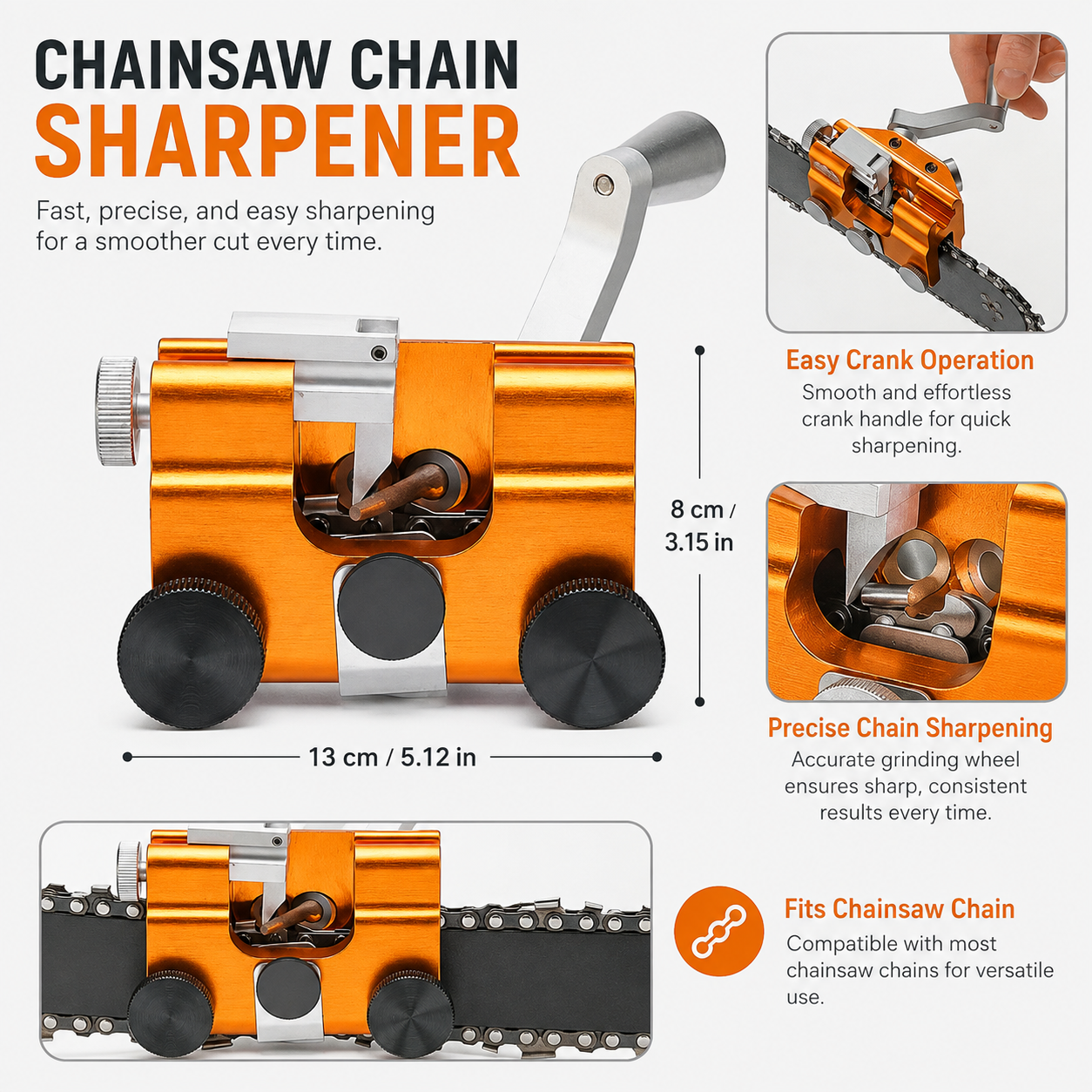 Accurate Chainsaw Sharpening Tool Chain Maintenance Device