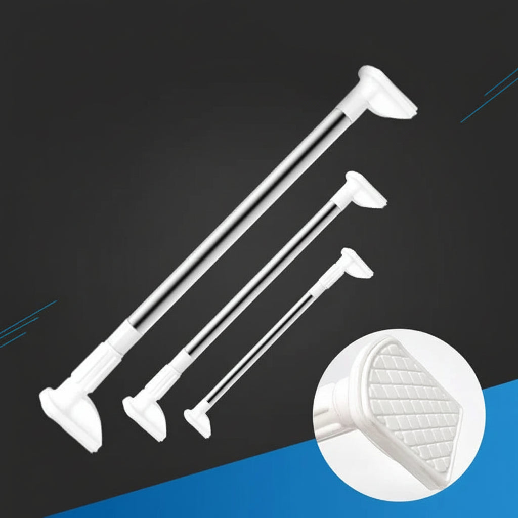 Tension Rod Adjustable Curtain Rod Shower Window No Drill