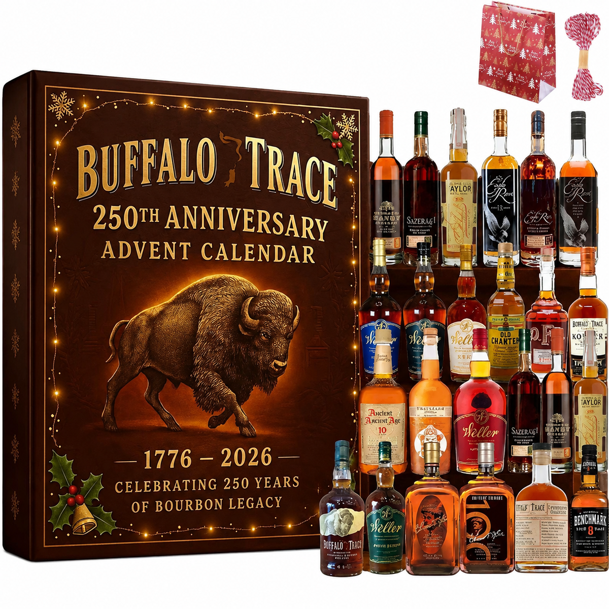 Advent Calendar Whiskey Bourbon Countdown Gift Ornaments