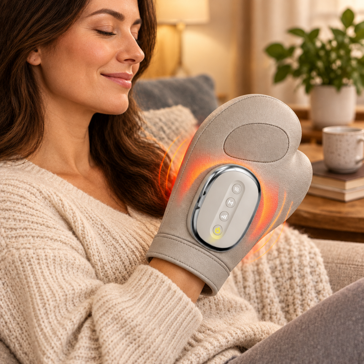 Massaggiatore elettrico per mani con compressione ad aria e calore, per il sollievo