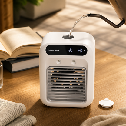 Aire acondicionado portátil de escritorio con ventilador humidificador y enfriador