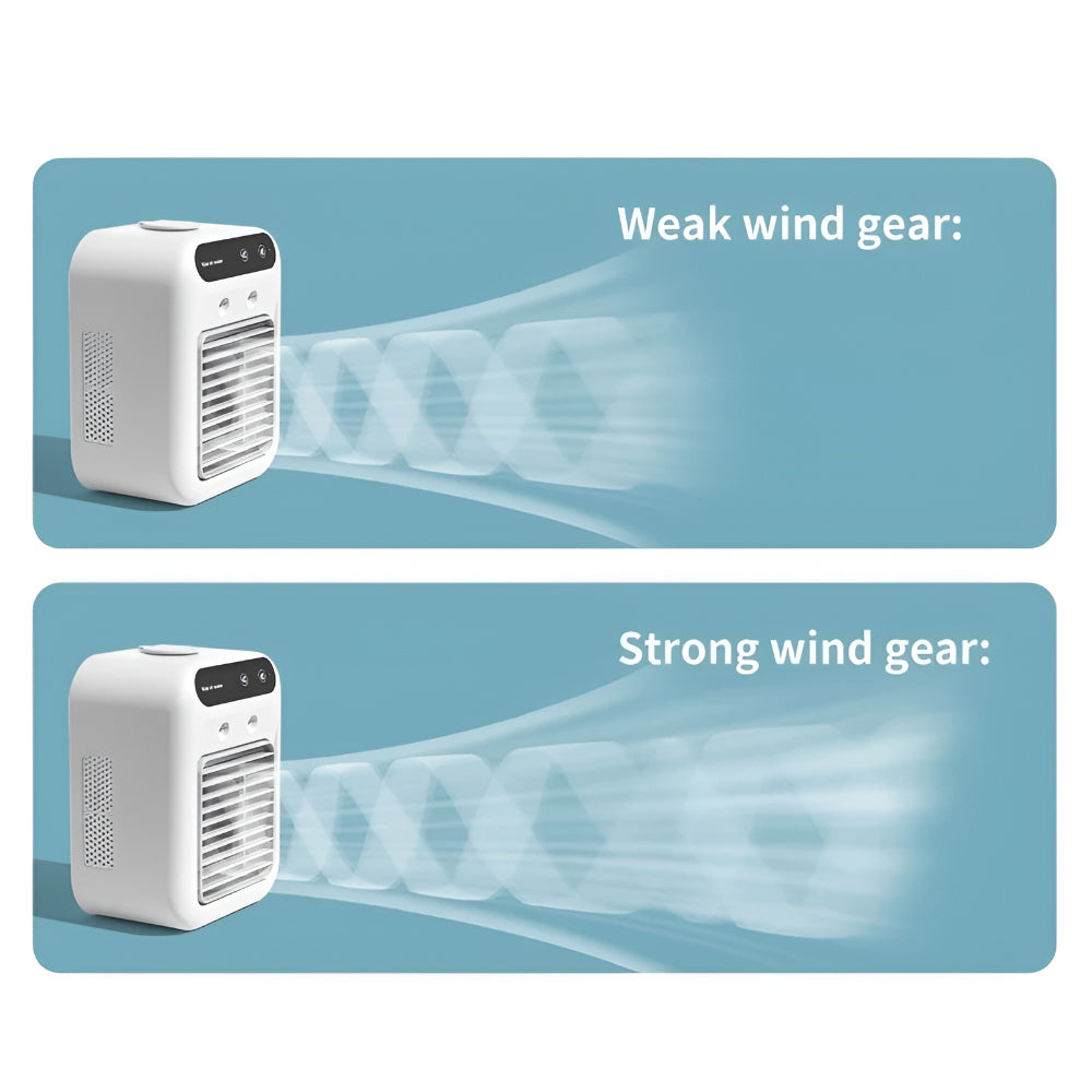 Aire acondicionado portátil de escritorio con ventilador humidificador y enfriador