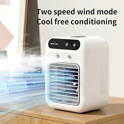 Aire acondicionado portátil de escritorio con ventilador humidificador y enfriador