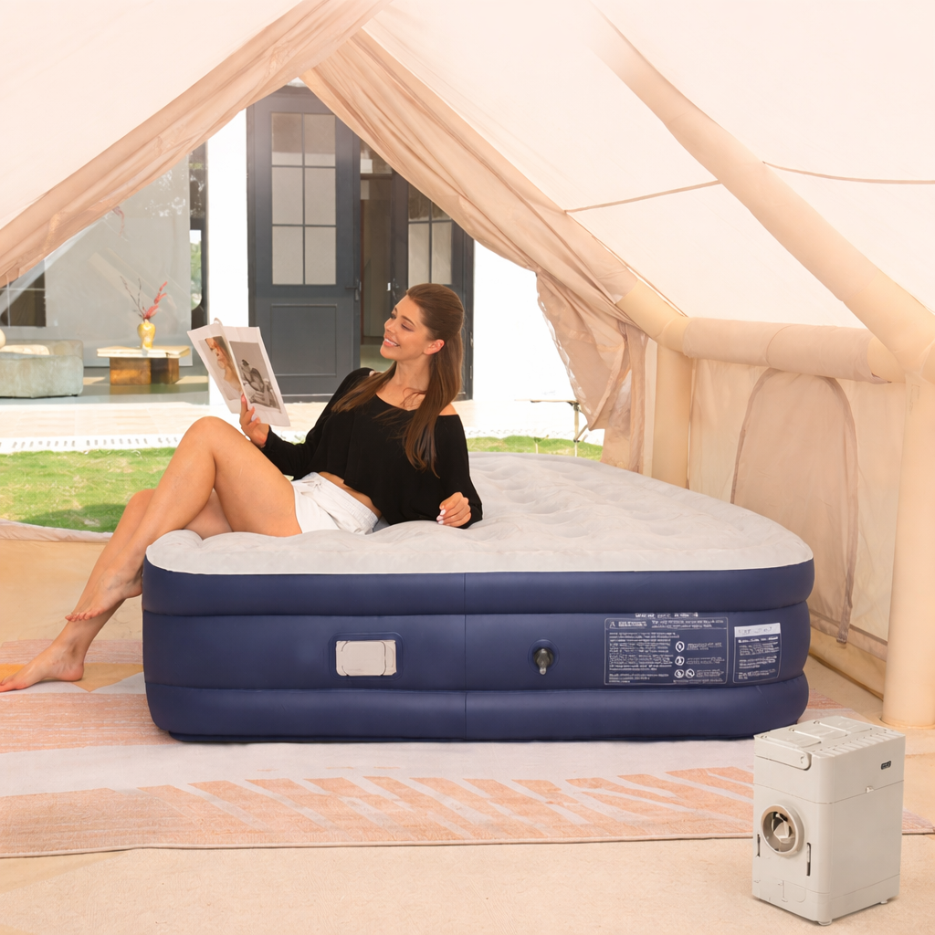 Selbstaufblasbare Luftmatratze Doppelstarkes Camping-Luftbett – DecorsDeluxe