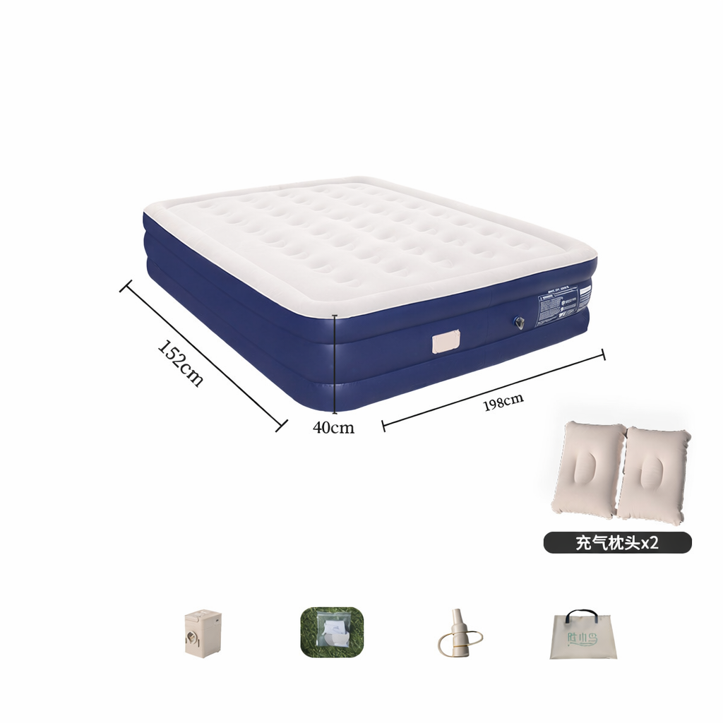 Selbstaufblasbare Luftmatratze Doppelstarkes Camping-Luftbett – DecorsDeluxe