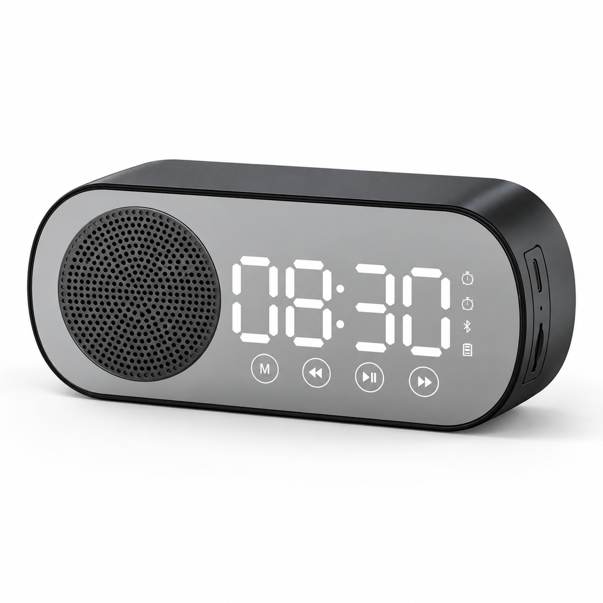 Alarm Clock Bluetooth Fm Radio Speaker Bedside Digital