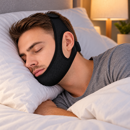 Kinnband gegen Schnarchen und Schlafapnoe, verstellbare Gesichtsstütze