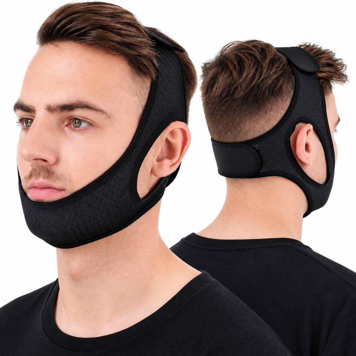 Kinnband gegen Schnarchen und Schlafapnoe, verstellbare Gesichtsstütze