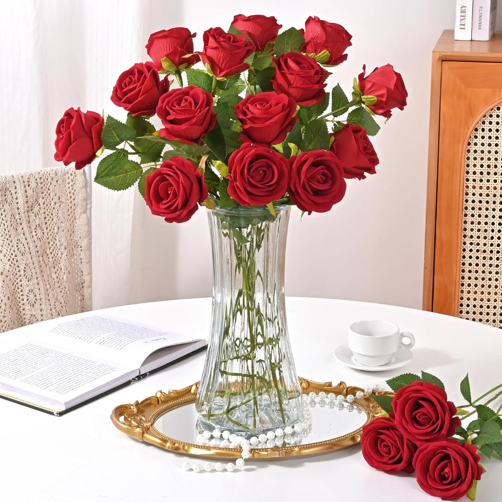 Blomster buket kunstige roser dekoration bryllup mors dag gave