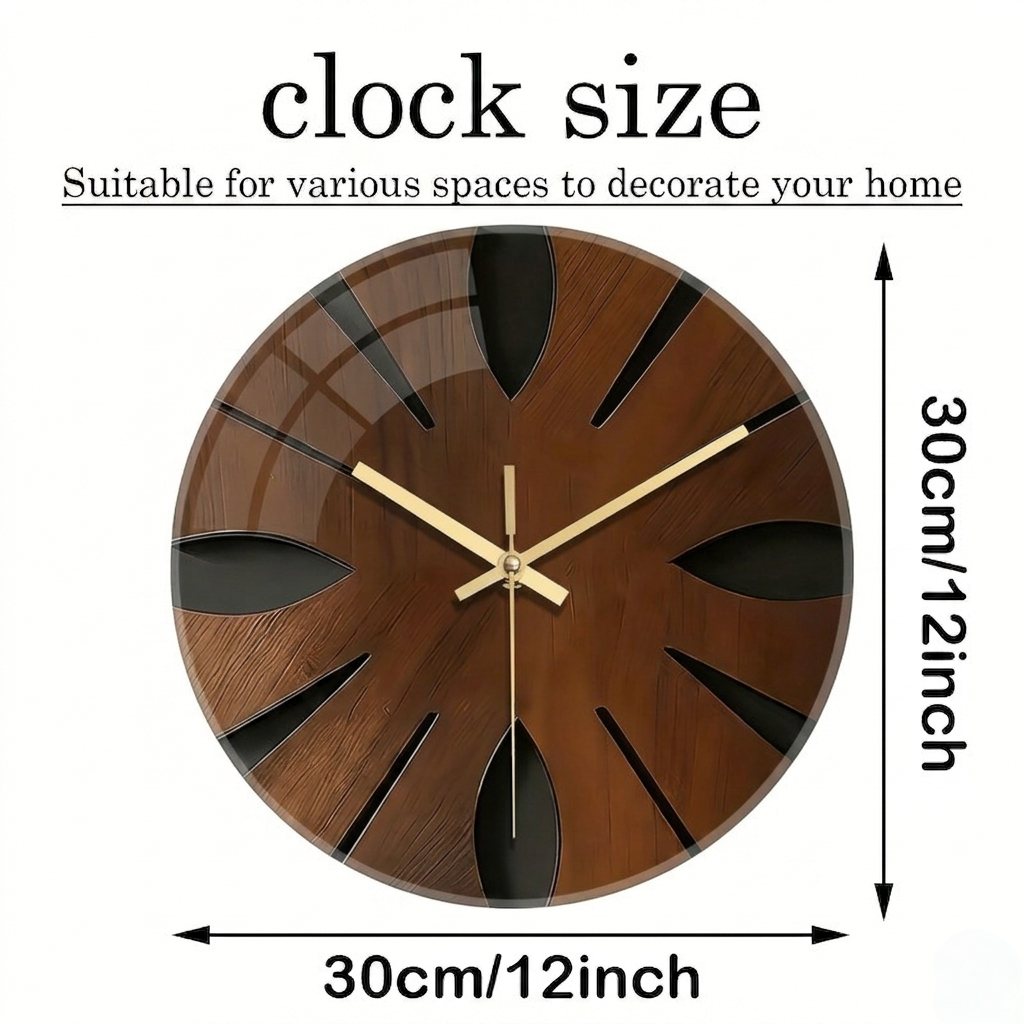 Artistic Wooden Wall Clock | Silent & Elegant Home Décor