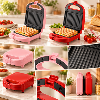 Auto Sealing Sandwich Maker Dual Heat Countertop Compact