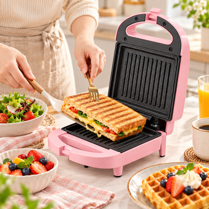 Auto Sealing Sandwich Maker Dual Heat Countertop Compact