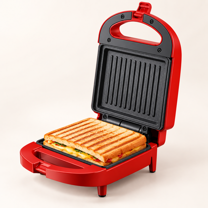 Auto Sealing Sandwich Maker Dual Heat Countertop Compact
