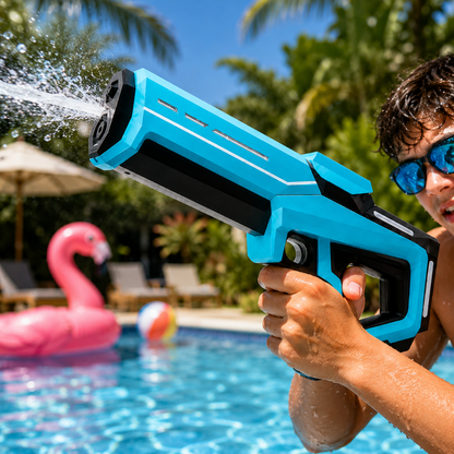 Pistola de Agua Automática Tanque Grande Exterior Salpicadura de Munición