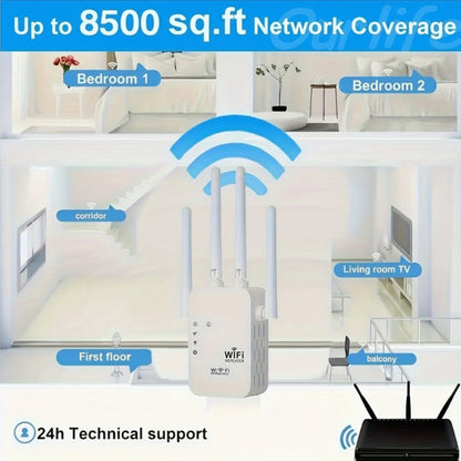 WiFi Extender Wireless Signal Booster Home Long Range