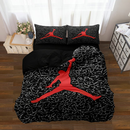 Set de lenjerie de pat cu husă de pilotă pentru baschet, decor pentru dormitor copii și adolescenți