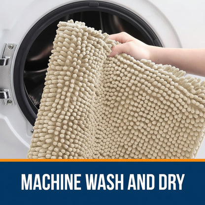 Alfombra de baño de chenilla antideslizante absorbente para suelo de baño