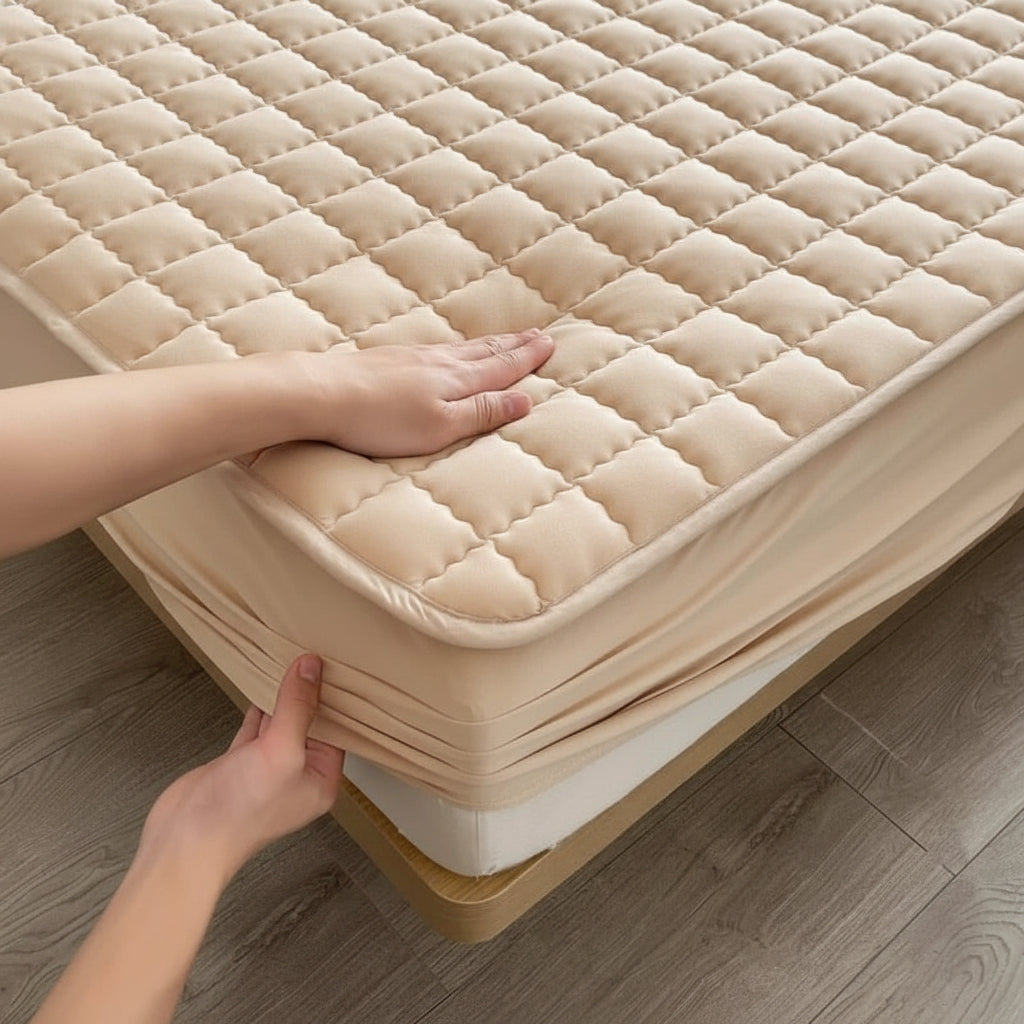 Copri Materasso Impermeabile Traspirante Tessuto Morbido Copertura per Letto