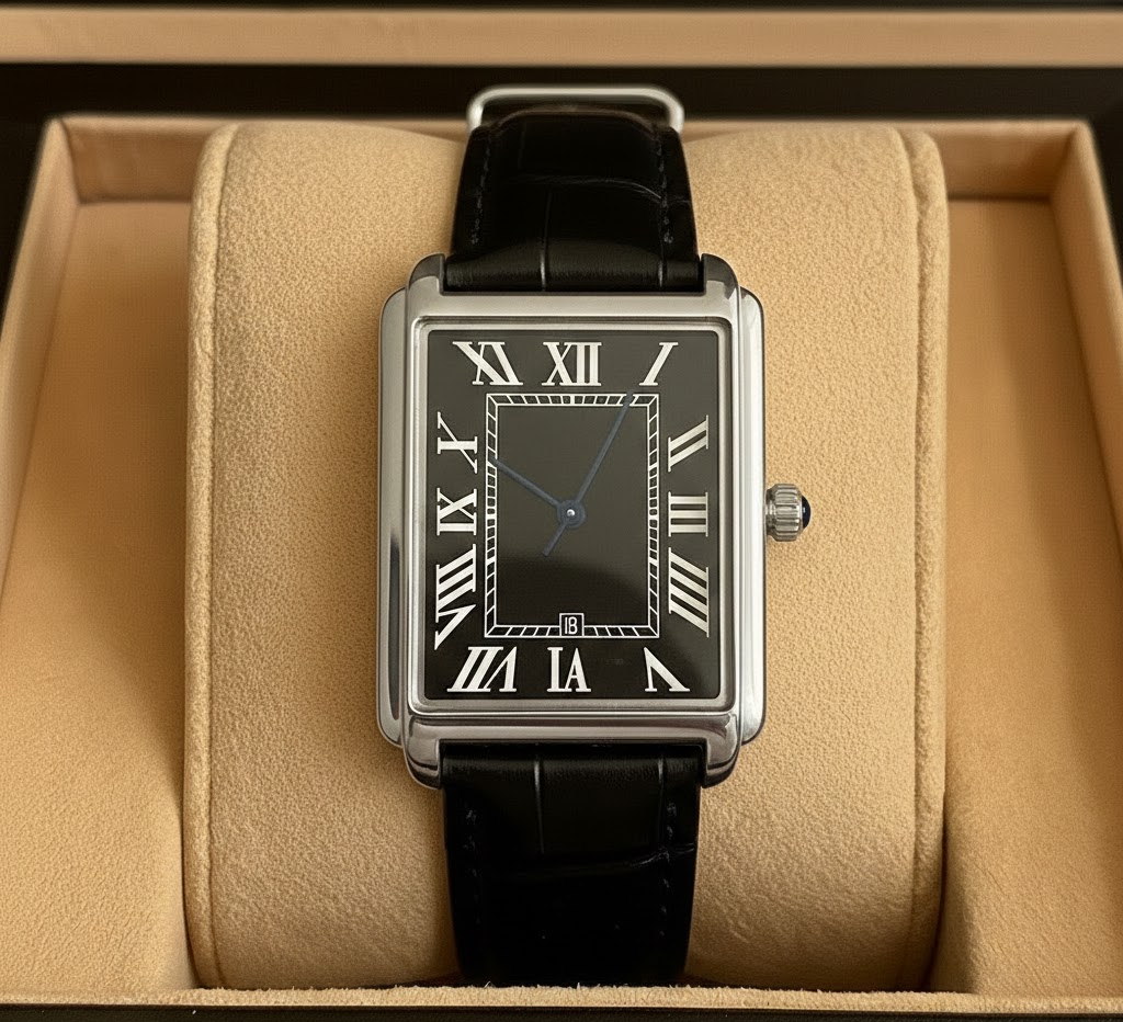 Reloj clásico de vestir para hombre, cuadrado, analógico, estilo retro