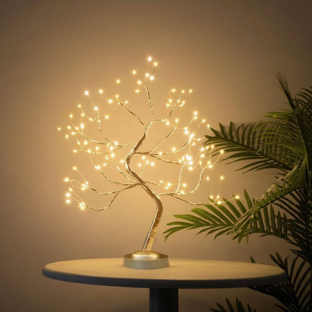Lámpara de mesa árbol bonsái decorativo luz LED decoración acogedora para el hogar