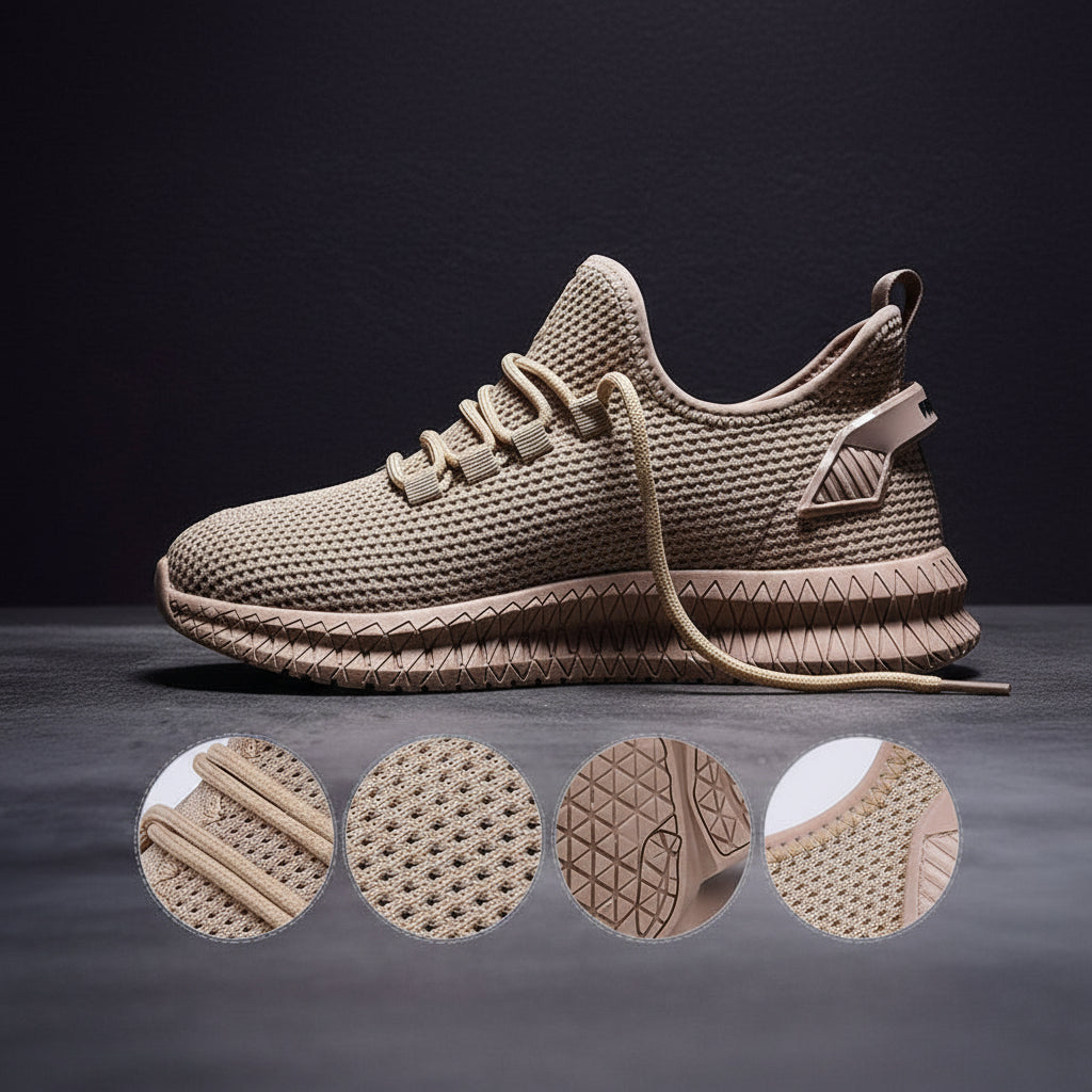 Zapatillas para correr para hombre, transpirables, de malla ligera, deportivas