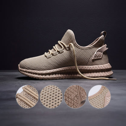 Zapatillas para correr para hombre, transpirables, de malla ligera, deportivas
