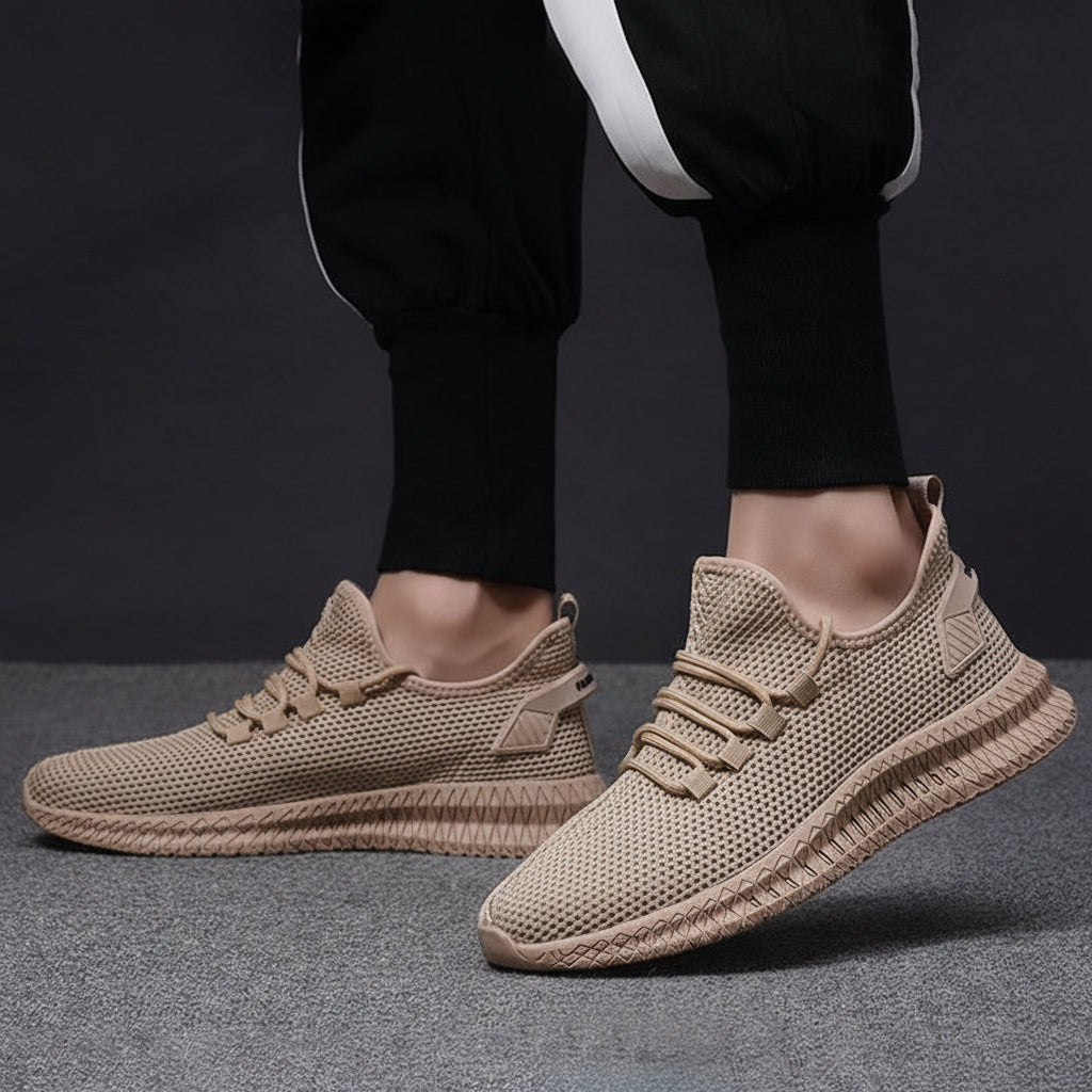 Zapatillas para correr para hombre, transpirables, de malla ligera, deportivas