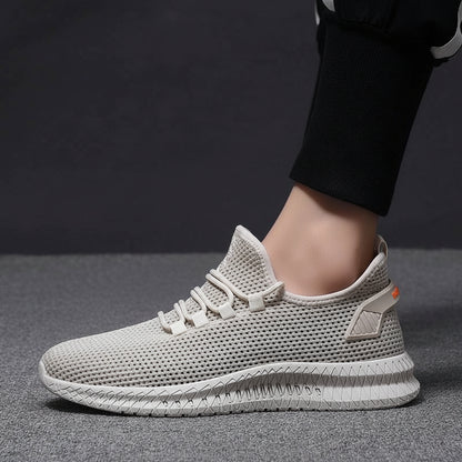 Zapatillas para correr para hombre, transpirables, de malla ligera, deportivas