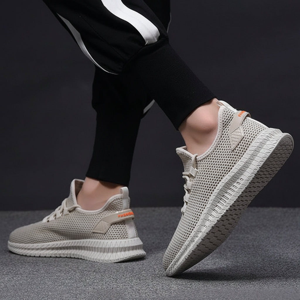 Zapatillas para correr para hombre, transpirables, de malla ligera, deportivas