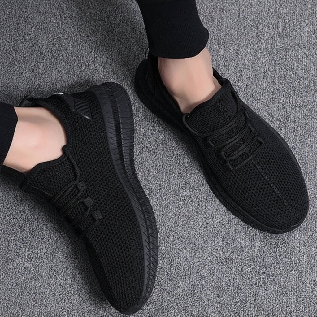 Zapatillas para correr para hombre, transpirables, de malla ligera, deportivas