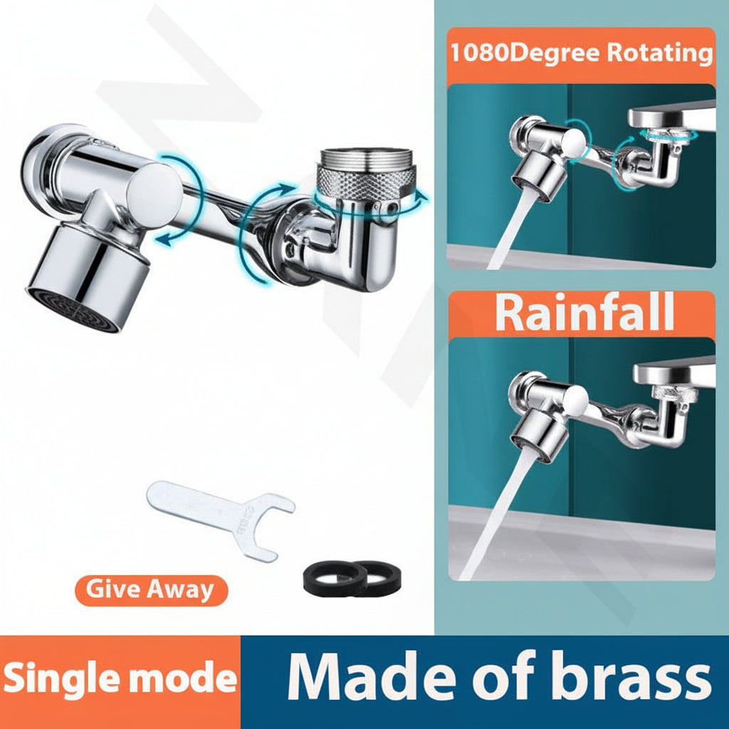 Prelungitor robinet cu filtru rotativ anti-stropire, aerator din cupru
