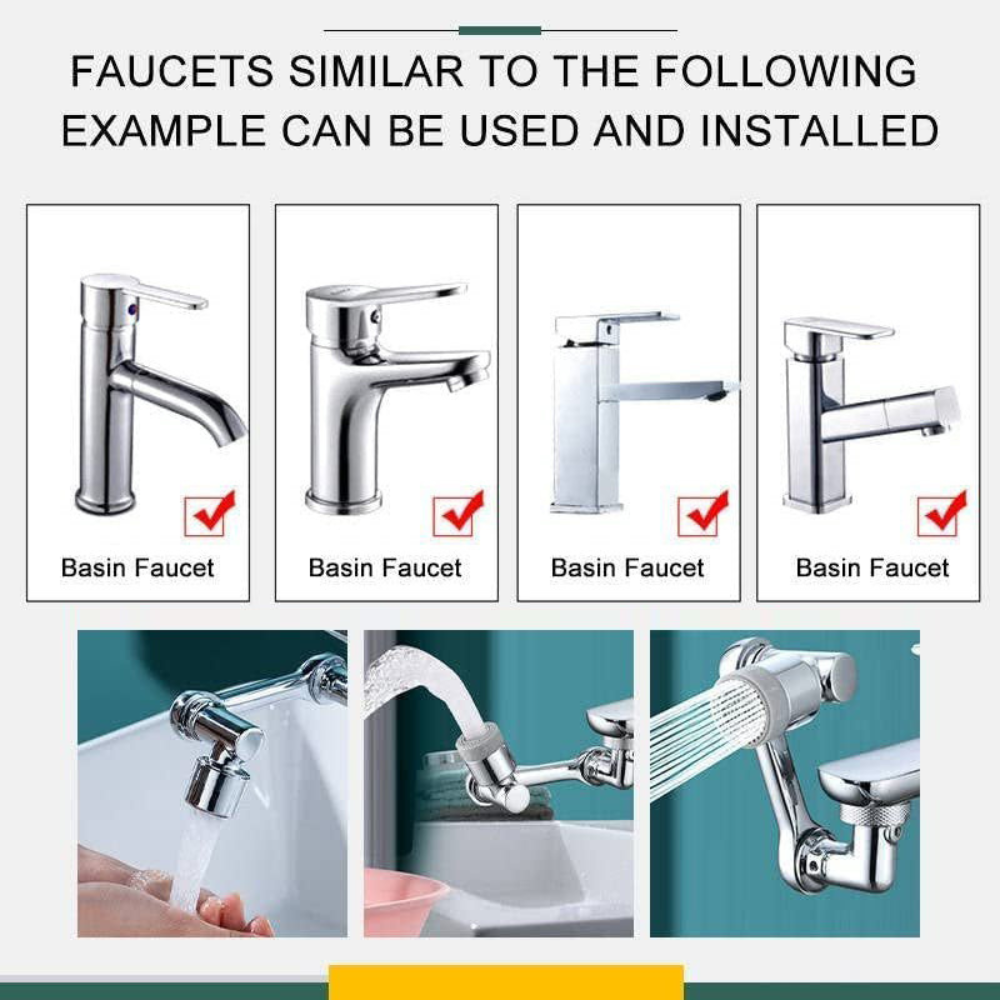 Prelungitor robinet cu filtru rotativ anti-stropire, aerator din cupru