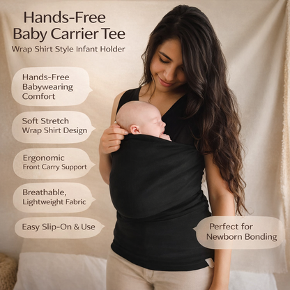 Cămașă pentru purtarea bebelușului, tip wrap, fără mâini, stil holder pentru sugari