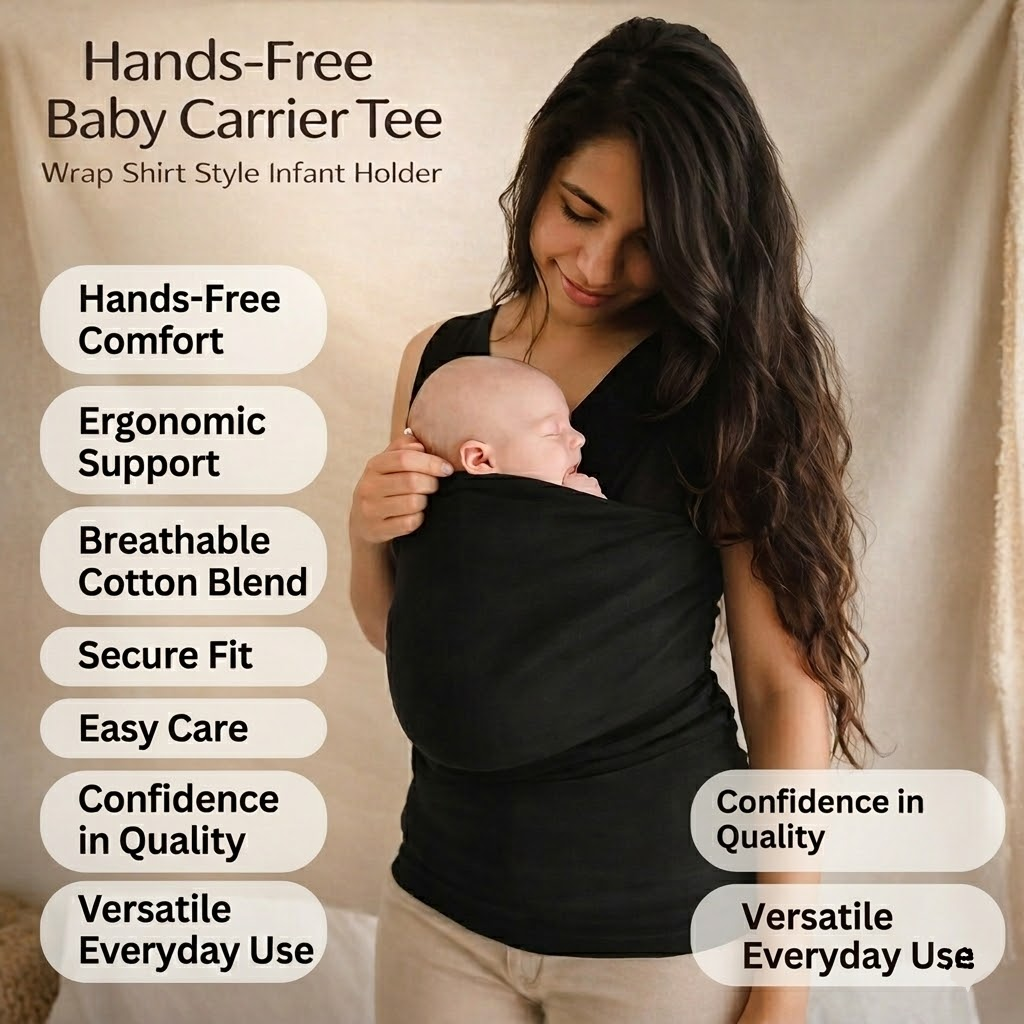 Babytrage Tee Freihändig Wickelshirt Stil Säuglingshalter